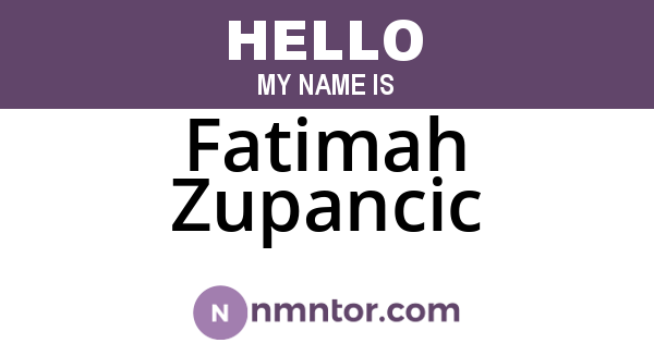Fatimah Zupancic