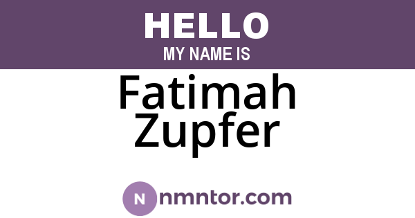 Fatimah Zupfer