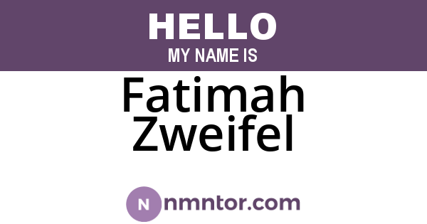 Fatimah Zweifel