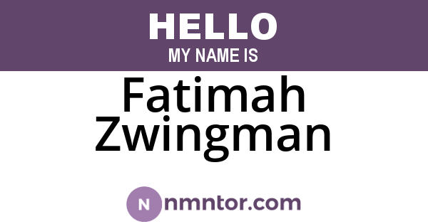 Fatimah Zwingman