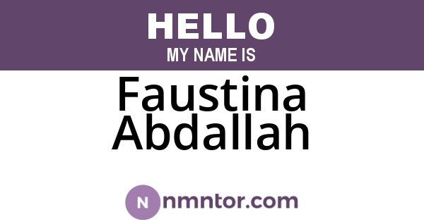 Faustina Abdallah