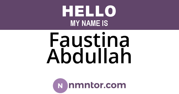 Faustina Abdullah