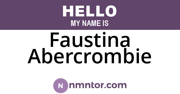 Faustina Abercrombie
