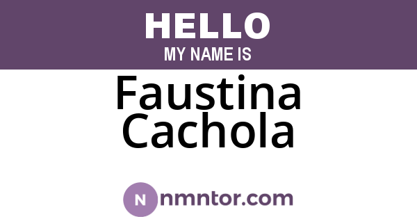 Faustina Cachola