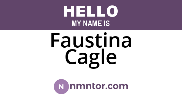 Faustina Cagle