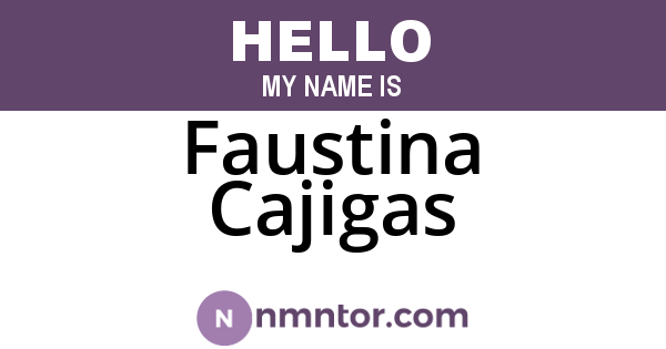 Faustina Cajigas