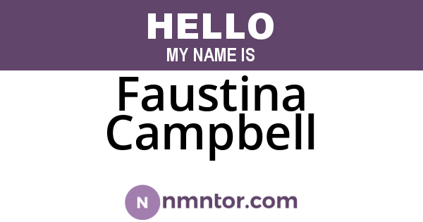 Faustina Campbell