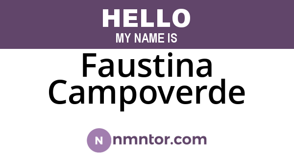 Faustina Campoverde