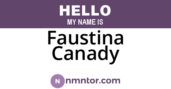 Faustina Canady