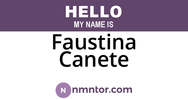 Faustina Canete