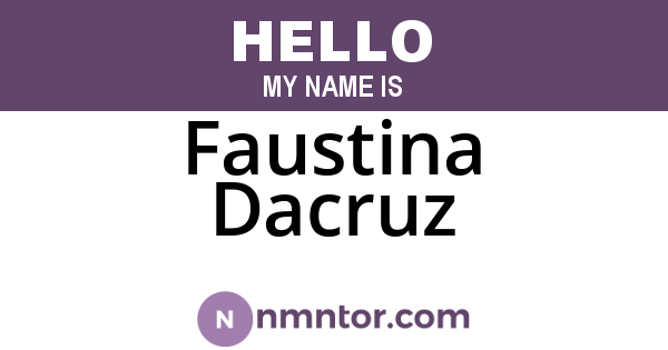 Faustina Dacruz