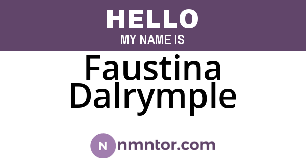 Faustina Dalrymple
