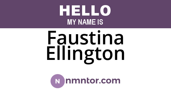 Faustina Ellington