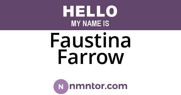 Faustina Farrow