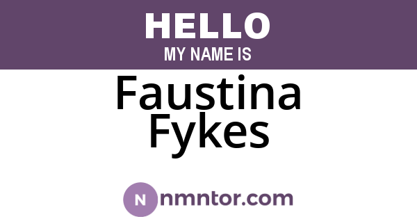 Faustina Fykes
