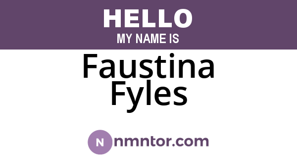 Faustina Fyles
