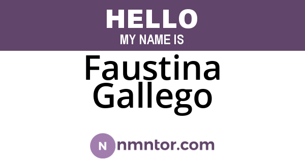 Faustina Gallego