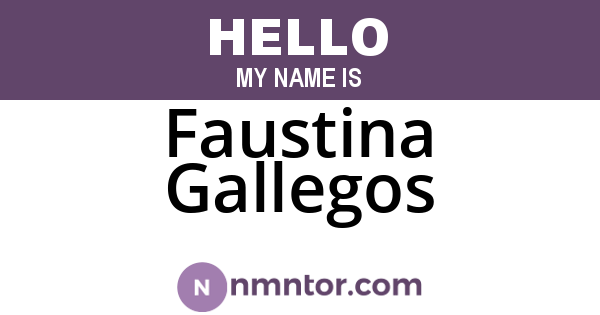 Faustina Gallegos