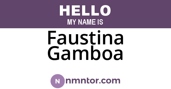 Faustina Gamboa