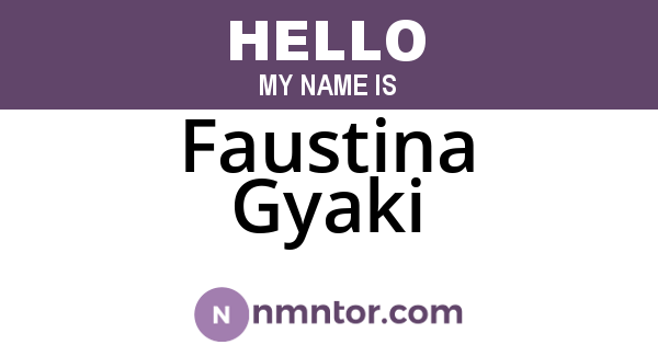 Faustina Gyaki