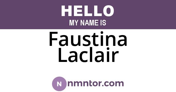 Faustina Laclair