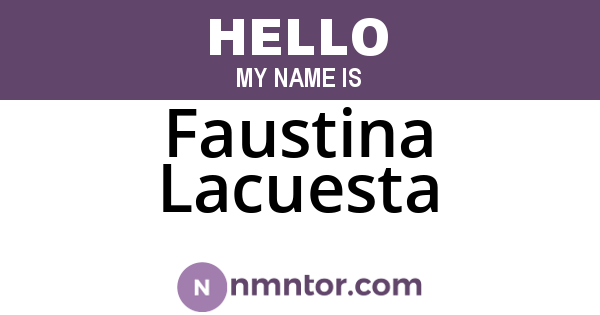 Faustina Lacuesta