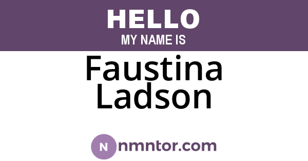 Faustina Ladson