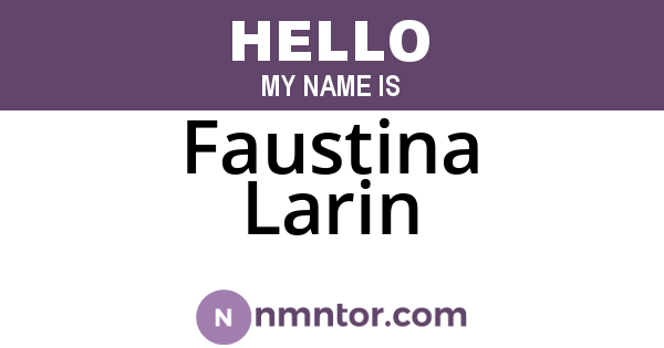 Faustina Larin
