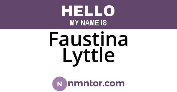 Faustina Lyttle