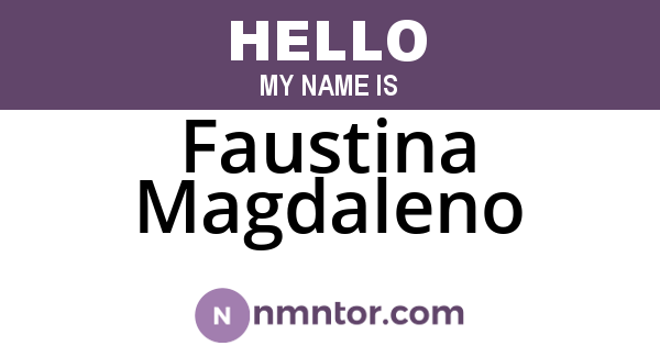 Faustina Magdaleno