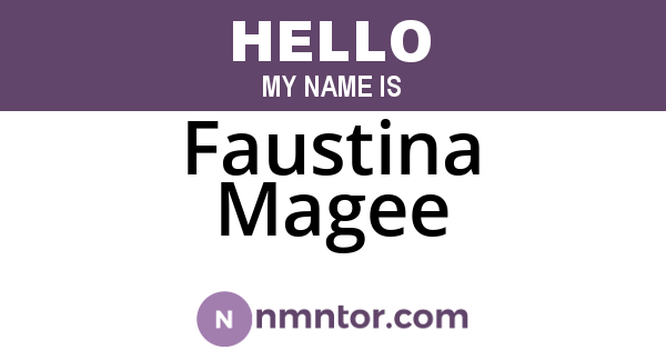 Faustina Magee