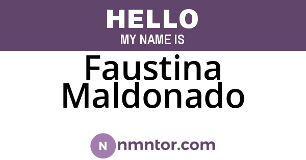 Faustina Maldonado