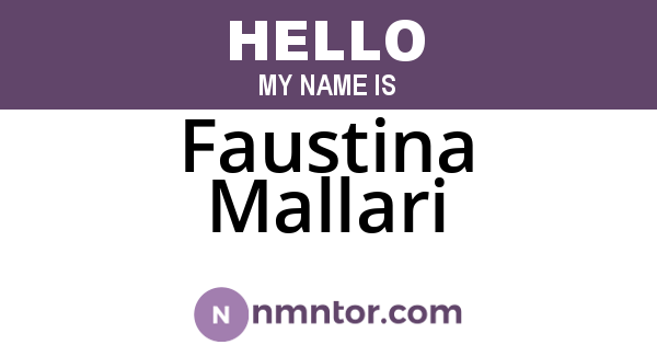 Faustina Mallari