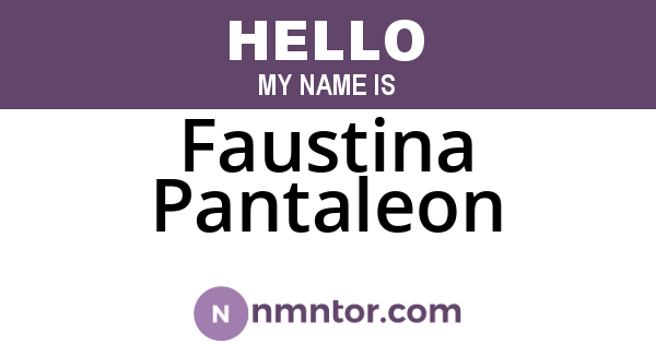 Faustina Pantaleon
