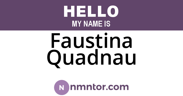 Faustina Quadnau