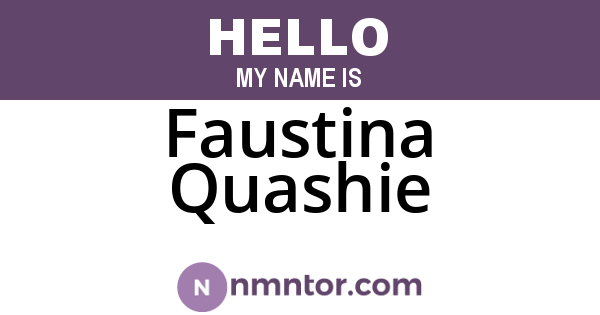 Faustina Quashie
