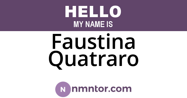 Faustina Quatraro
