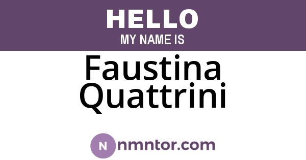 Faustina Quattrini