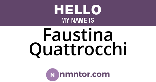 Faustina Quattrocchi