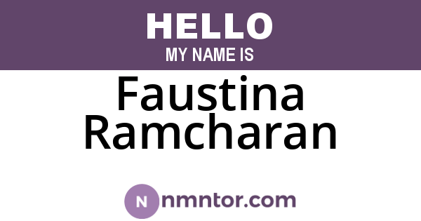 Faustina Ramcharan