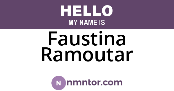 Faustina Ramoutar