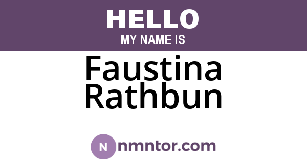 Faustina Rathbun