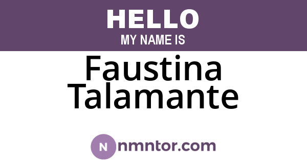 Faustina Talamante