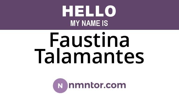 Faustina Talamantes