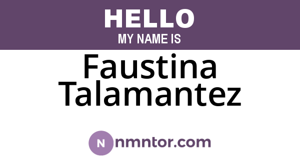 Faustina Talamantez