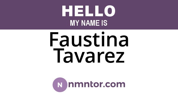 Faustina Tavarez