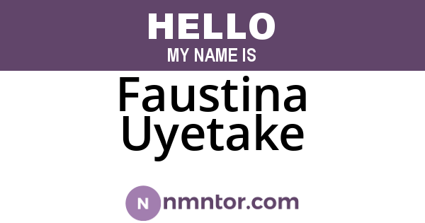 Faustina Uyetake
