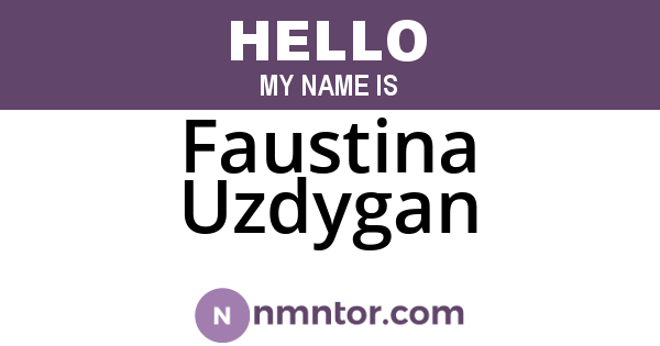 Faustina Uzdygan