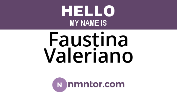 Faustina Valeriano