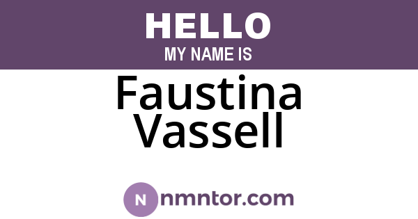 Faustina Vassell